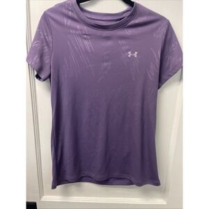 Under Armour HeatGear Women's Purple Graphic Crew Neck Loose T-Shirt Size M